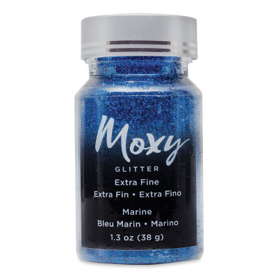 American Crafts Moxy Glitter - Marine, Extra Fine, 1.3 oz, Bottle