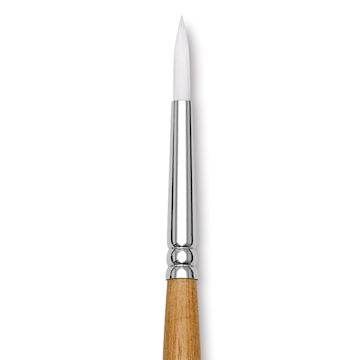 Open in modal - Grumbacher Bristlette Brush - Round, Long Handle, Size 2 close up