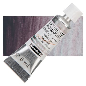 Open in modal - Schmincke Horadam Aquarell Watercolor - Haze Pink, 5 ml bottle and swatch