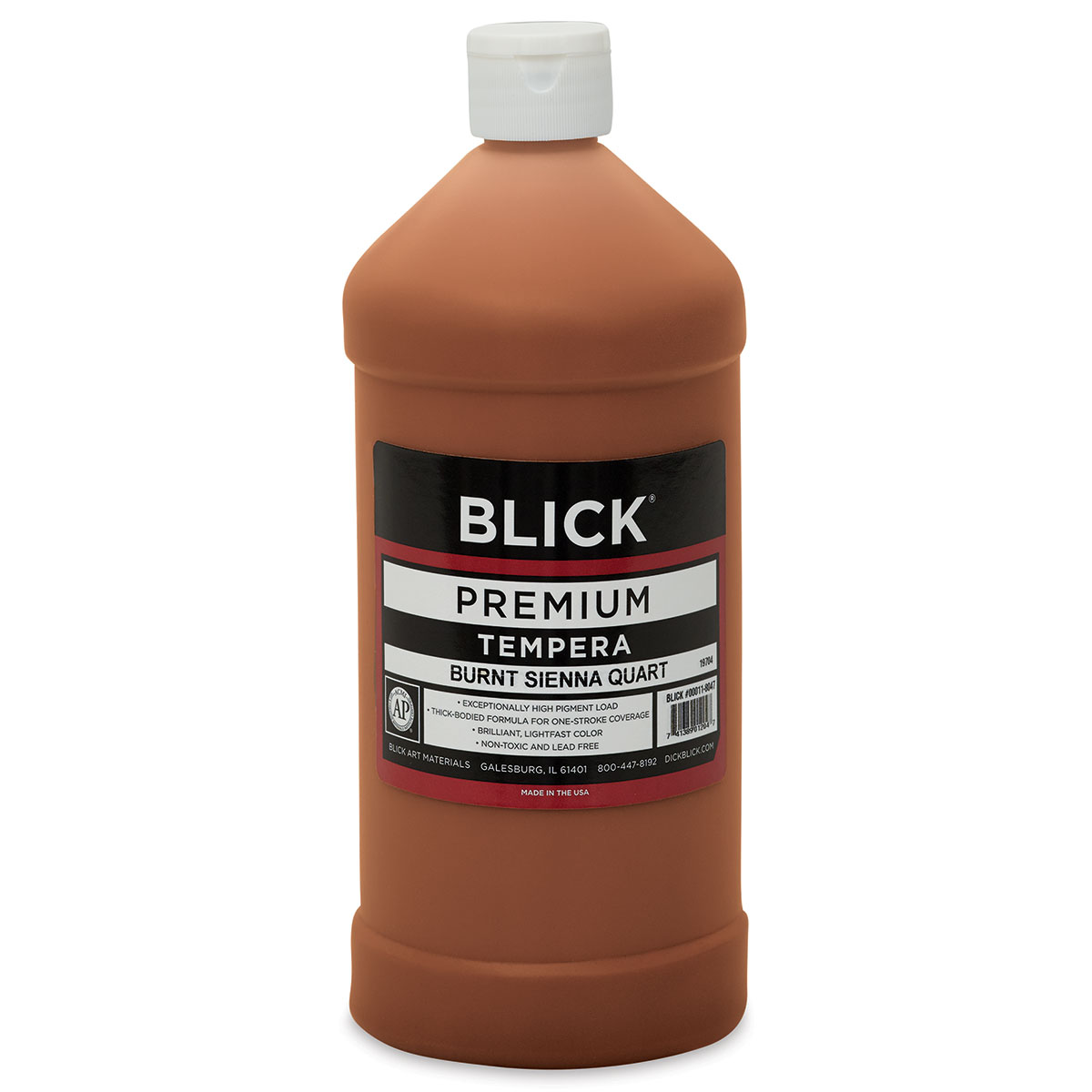 Blick Premium Grade Tempera - Black, Quart - Quart (32 oz)