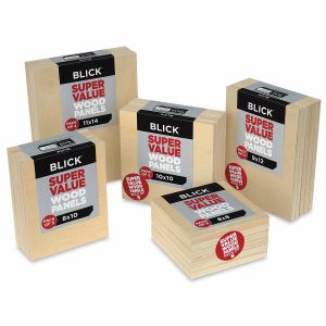 Blick Super Value Wood Panel Pack, Assorted Sizes Shown