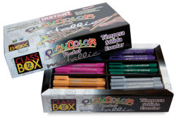 Playcolor Tempera Paint Stick Sets - Package of 72 pc Metallic Class Pack shown open