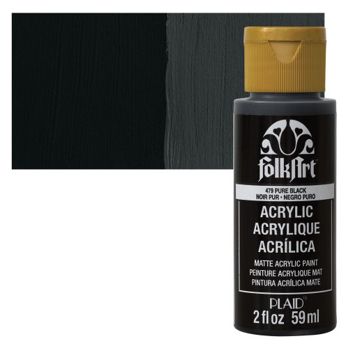 Blick Matte Acrylic - Black, 2 oz bottle