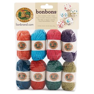 Open in modal - Lion Brand Bonbons Yarn - Celebrate, Package of 8