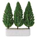Schulcz Scale Model Trees - Leafy Tree, Plastic Trunk, 95 mm, Pkg of 3