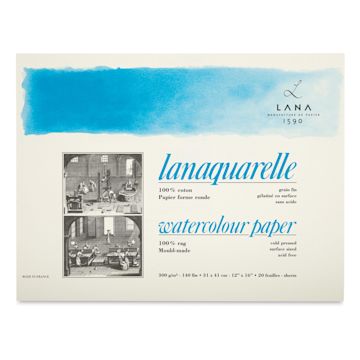 Open in modal - Lanaquarelle Watercolor Block - 12" x 16", Cold Press, 20 Sheets