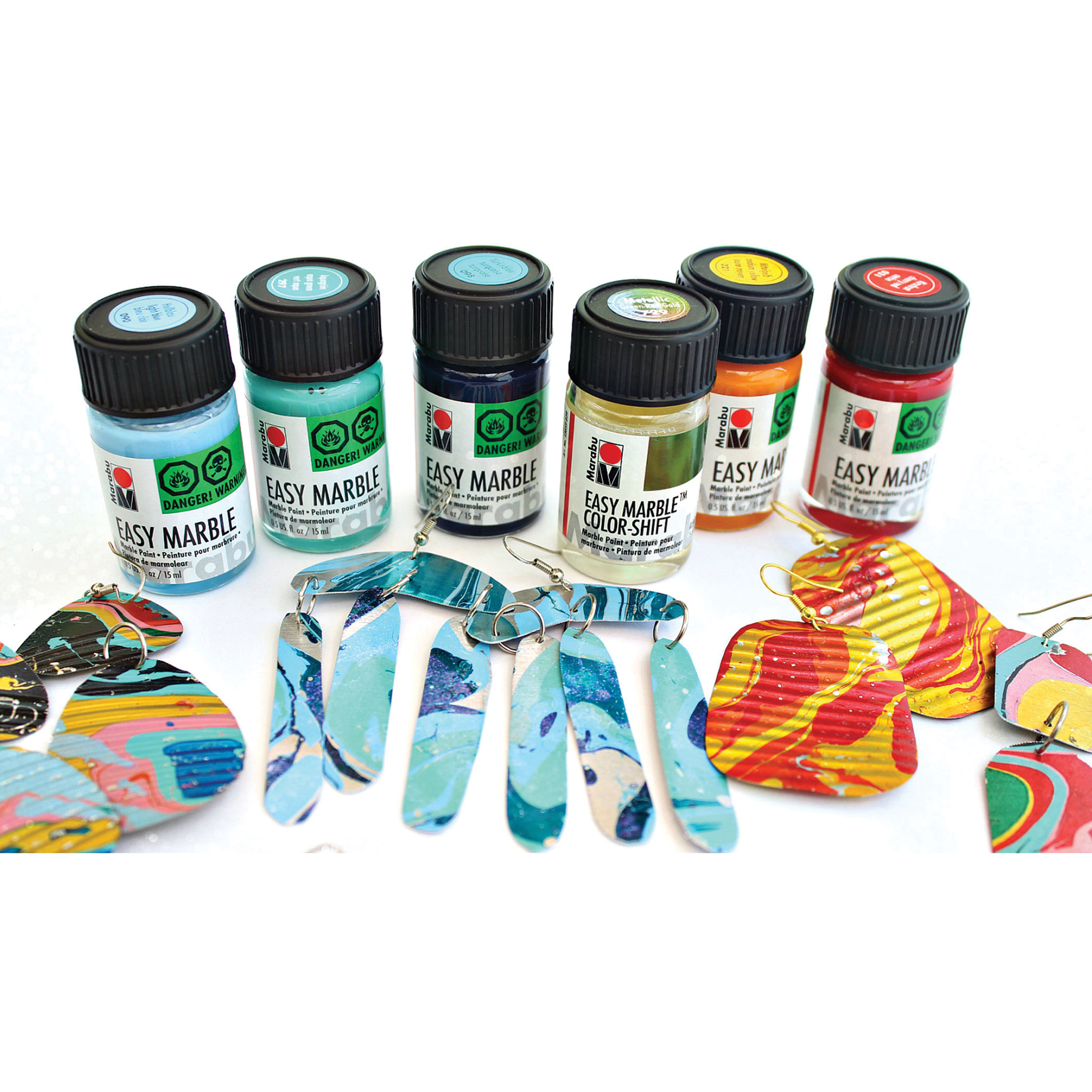Marabu Easy Marble Paint Set - Primary Colors Starter Set - Marbling Paint  Kit for Kids and Adults - Hydro Dipping Paint for Tumblers, Ceramic, Paper
