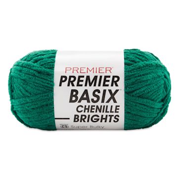 Open in modal - Premier Yarn Basix Chenille Brights Yarn - Emerald