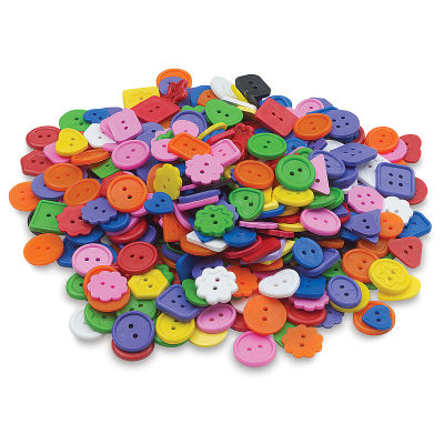 Roylco Bright Buttons - Loose pile of hundreds of buttons
