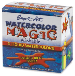 Washable Liquid Watercolors, Set of 6