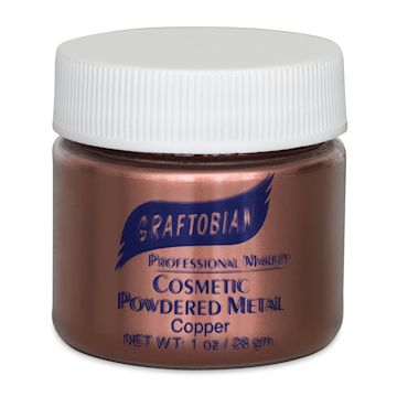 Open in modal - Graftobian Metal Mania Powder - Front view of jar of Copper Powdered Metal