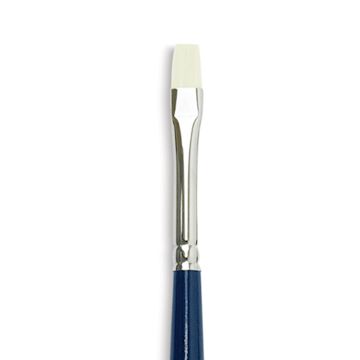 Open in modal - Silver Brush Bristlon Stiff White Synthetic Brush - Bright, Size 2, Short Handle (close-up)