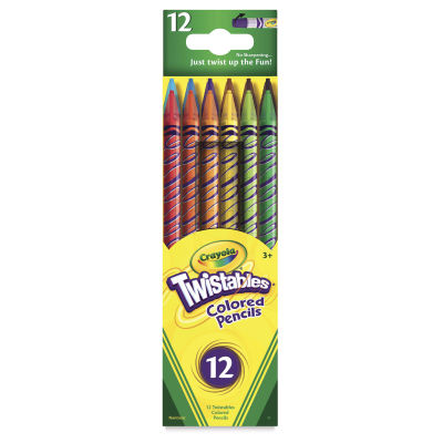 Crayola Twistables Colored Pencils - Front of package of 12 Colored pencils
