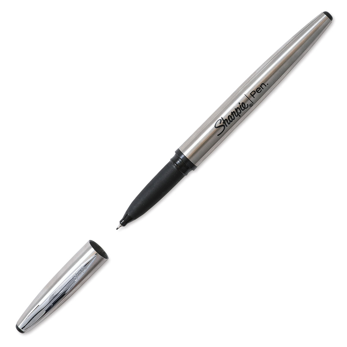 Sharpie Stainless Steel Grip Pen, Fine Point (0.4mm), Black Ink