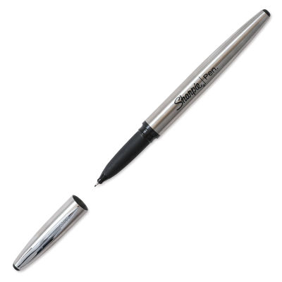 Sharpie Stainless Steel Pen - Black (pen with cap off)