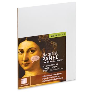 Open in modal - Ampersand Value Series Artist Panel - Textured, 9" x 12", 3/8" Profile