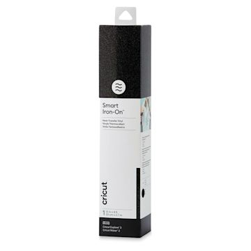Open in modal - Cricut Smart Iron-On Heat Transfer Vinyl - Black Glitter, 13" x 9 ft, Roll