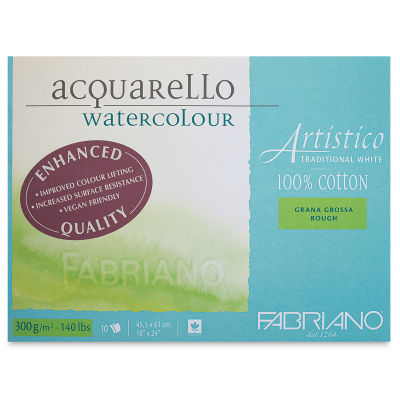 Fabriano Artistico Enhanced Watercolor Block - Traditional White, Rough Press, 18" x 24"