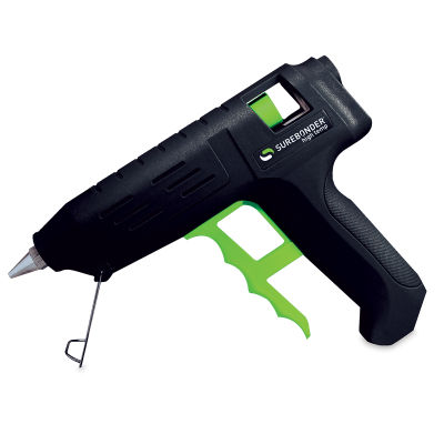 Surebonder Heavy-Duty Professional 80W Glue Gun - Side view showing trigger and integrated stand