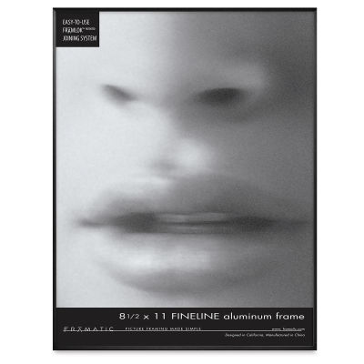 Framatic Fineline Frames - Front view of Black Rectangular frame 