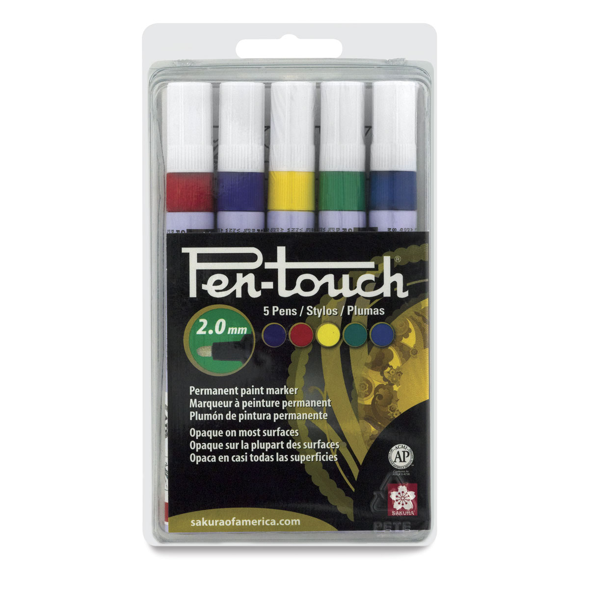 Sakura® PenTouch® Metallic Paint Markers (5-Pack)