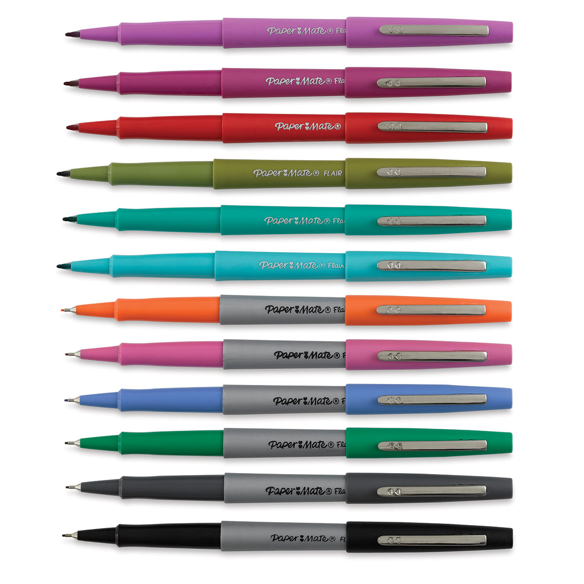 Paper Mate Flair Guard Pens - Vivid Colors, Medium Tip, Set of 16