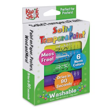 Open in modal - Kwik Stix Tempera Paint - Neon Colors, Set of 6 (In packaging)