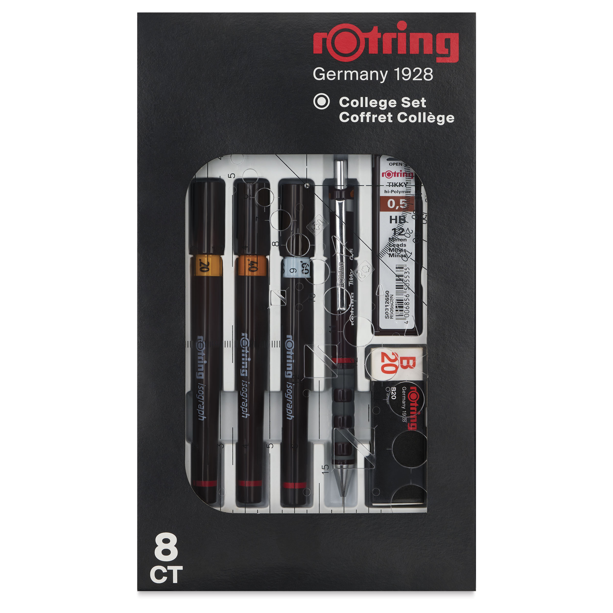 Rotring Isograph Technical Pens - 0.2 mm, 0.4 mm, 0.6 mm, Set of 3