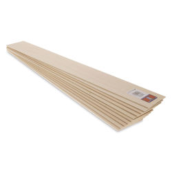 Midwest Products Basswood Sheets - 10 Pieces, 3/32" x 3" x 24" (end view)