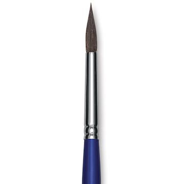 Open in modal - Blick Scholastic Red Sable Brush - Round, Long Handle, Size 8 close up
