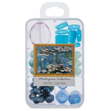 Open in modal - John Bead Masterpiece Collection Glass Bead Box - Water Lilies/Claude Monet (Front of packaging)