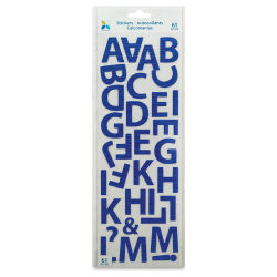 Momenta Alphabet Stickers - Blue Foil, Uppercase, Crimped