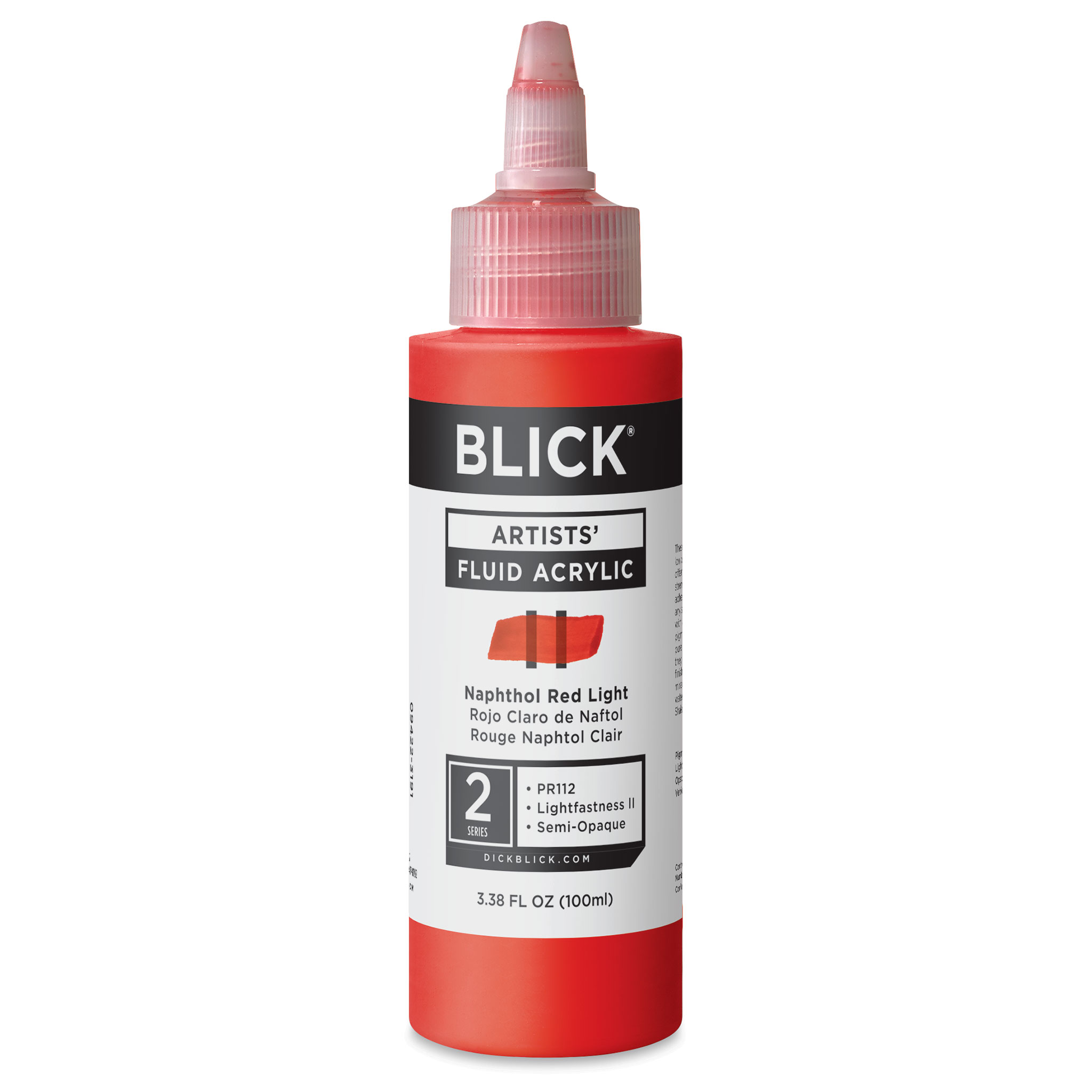 Blick Artists Fluid Acrylic - Naphthol Red Light, 100 ml