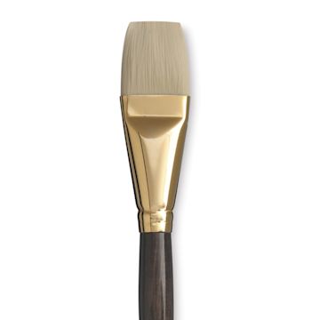 Open in modal - Princeton Series 6300 Dakota Synthetic Bristle Brush - Bright, Long Handle, Size 16 close up