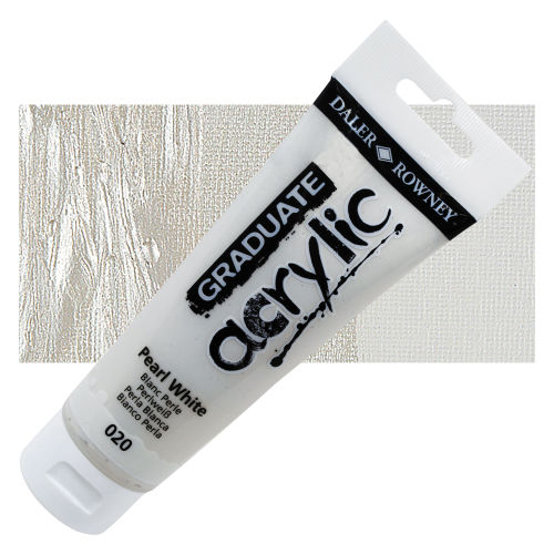 Daler Rowney : Graduate Acrylic Paint : 120ml : Pearl White