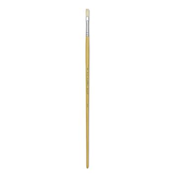 Open in modal - Blick Academic Bristle Brush - Flat, Long Handle, Size 8