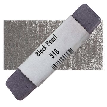 Open in modal - Great American Handmade Pastel - Pearlescent Black Pearl, 318 pastel and swatch