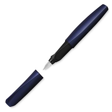 Open in modal - Pelikan Twist Fountain Pen - Night Breeze, Medium Tip, pen and cap