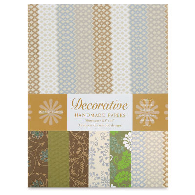 Decorative Paper Screen Print Assortment Packs - Beige and Cocoa shown