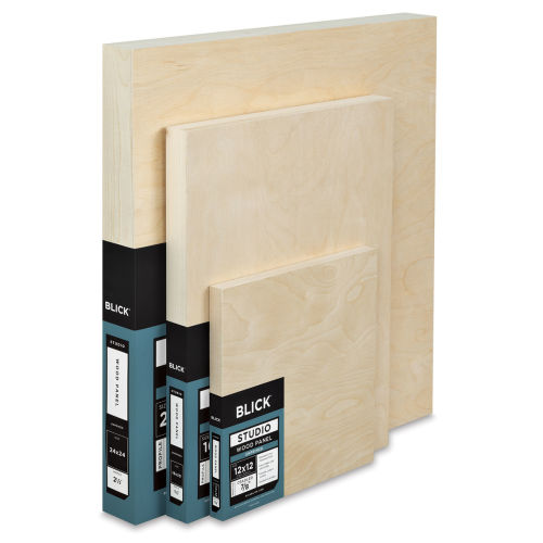 Square Wood Canvas 8 x 8 x 1-1/2 inch, Pack of 32 Unfinished Wood