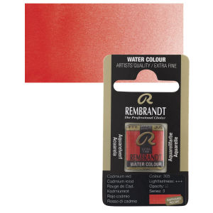 Rembrandt Watercolor Half Pan - Cadmium Red