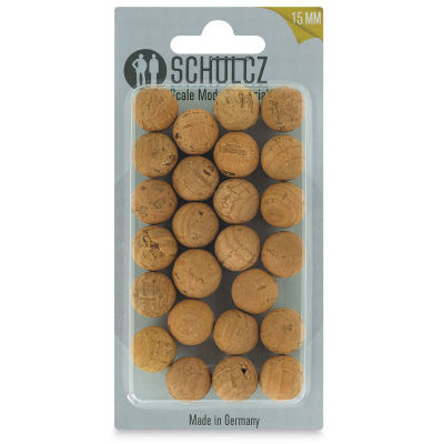 Schulcz Scale Model Foliage Spheres - Cork, 15 mm, Pkg of 25 (front of package)
