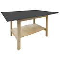 Hann Student Project Table - Black Laminate Top, 60