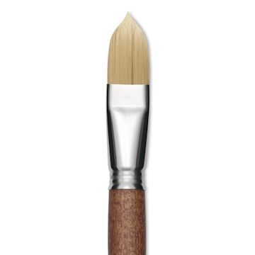 Open in modal - Escoda Futura Synthetic Bristle Brush - Series 5414, Filbert, Size 22, Long Handle, close-up