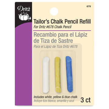 Dritz Tailors Chalk Pencil Refill, Assorted, 3 pc