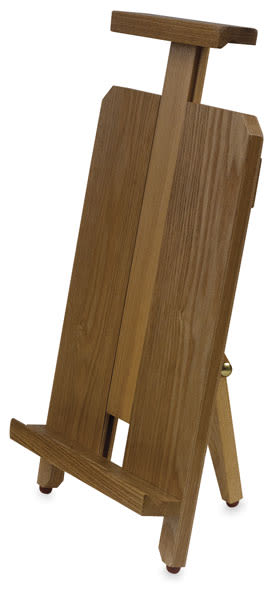 Tabletop Easel - Right Angle view showing support legs and mast partially raised
