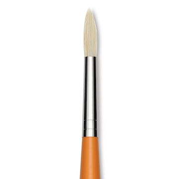 Open in modal - Isabey Chungking Interlocking Bristle Brush - Round, Long Handle, Size 5 close up