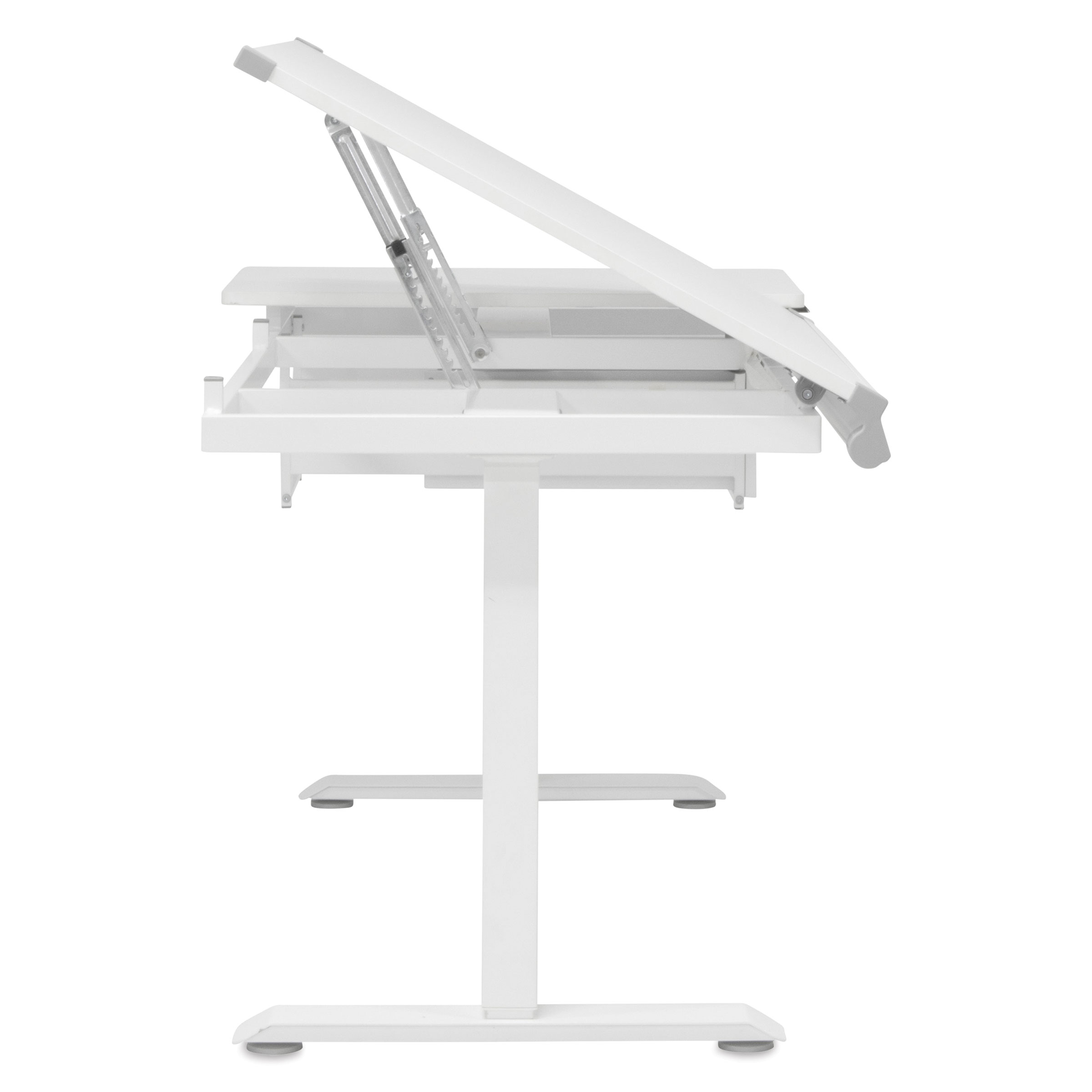 Studio Designs Graphix E-Lift Workstation with Drawers - White