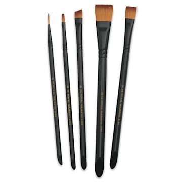 Open in modal - Royal Langnickel Majestic Brushes - Assorted, Set of 5, brushes fanned out