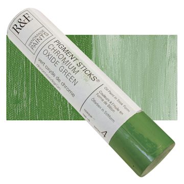 Open in modal - R&F Pigment Stick - Chromium Green Oxide, 188 ml stick and swatch